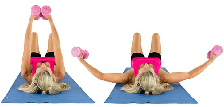 Lying Chest Fly Exercise for Breast Reduction