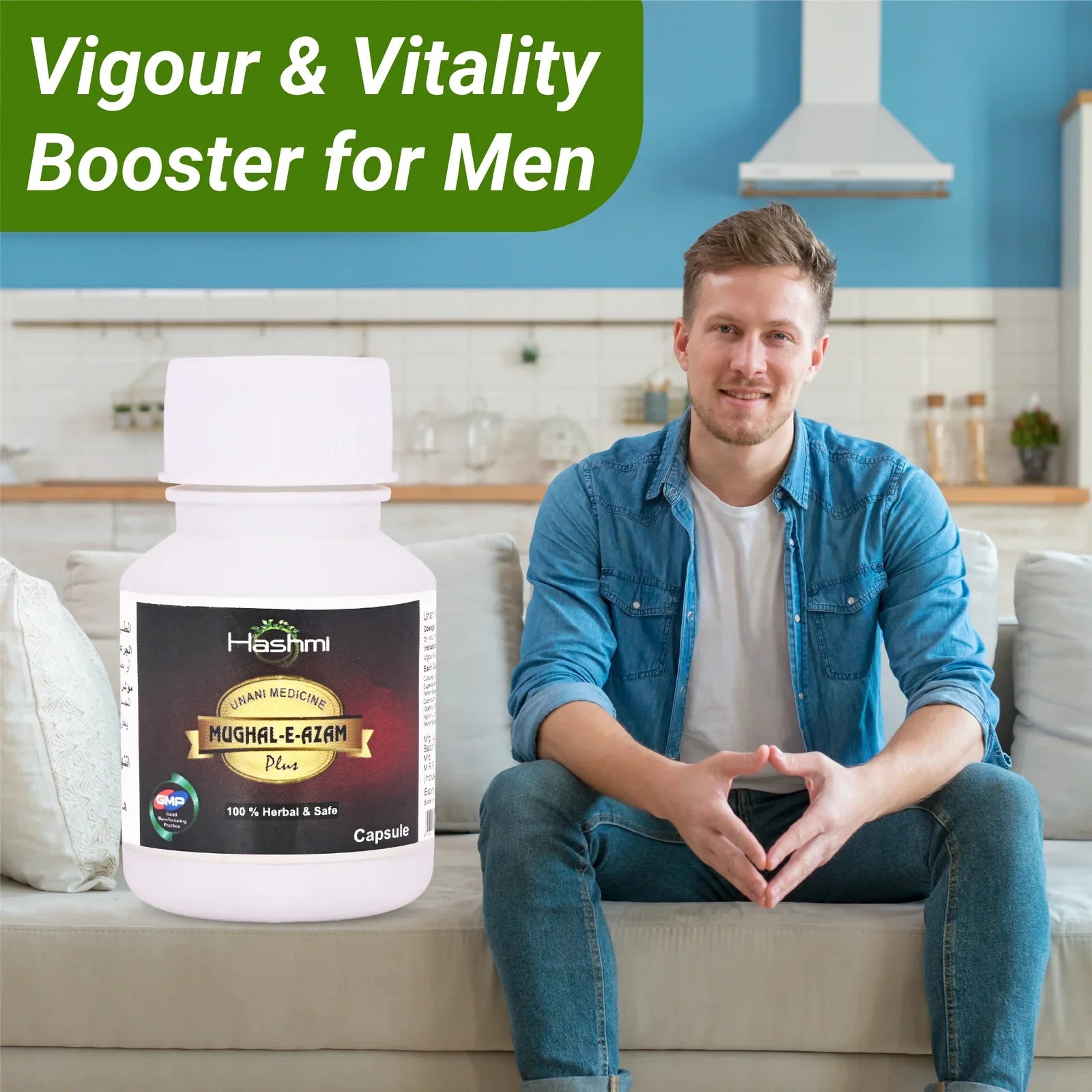 Hashmi Mughal-E-Azam Plus 10 Capsule: Ayurvedic Supplement for Vitality, Energy and Stamina